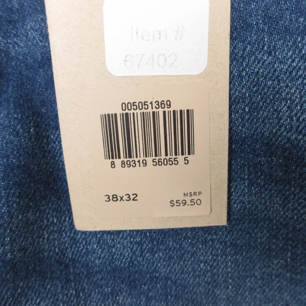 Levis Jeans Mens‎ 38x32 Blue 505 Regular Straight Faded Stretch Denim Pants NEW